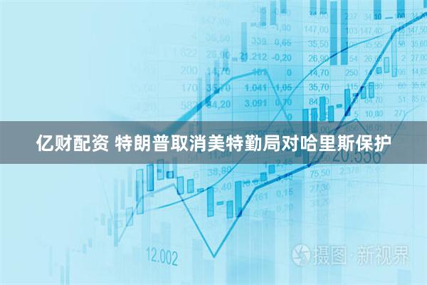 亿财配资 特朗普取消美特勤局对哈里斯保护